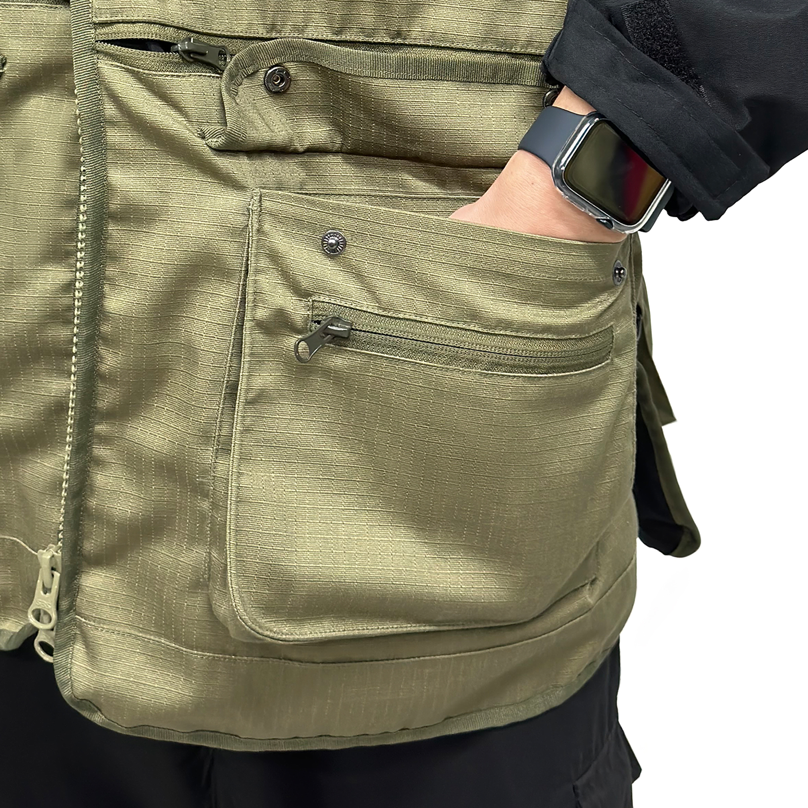 Veste de pêche militaire verte personnalisable en usine kgb-2