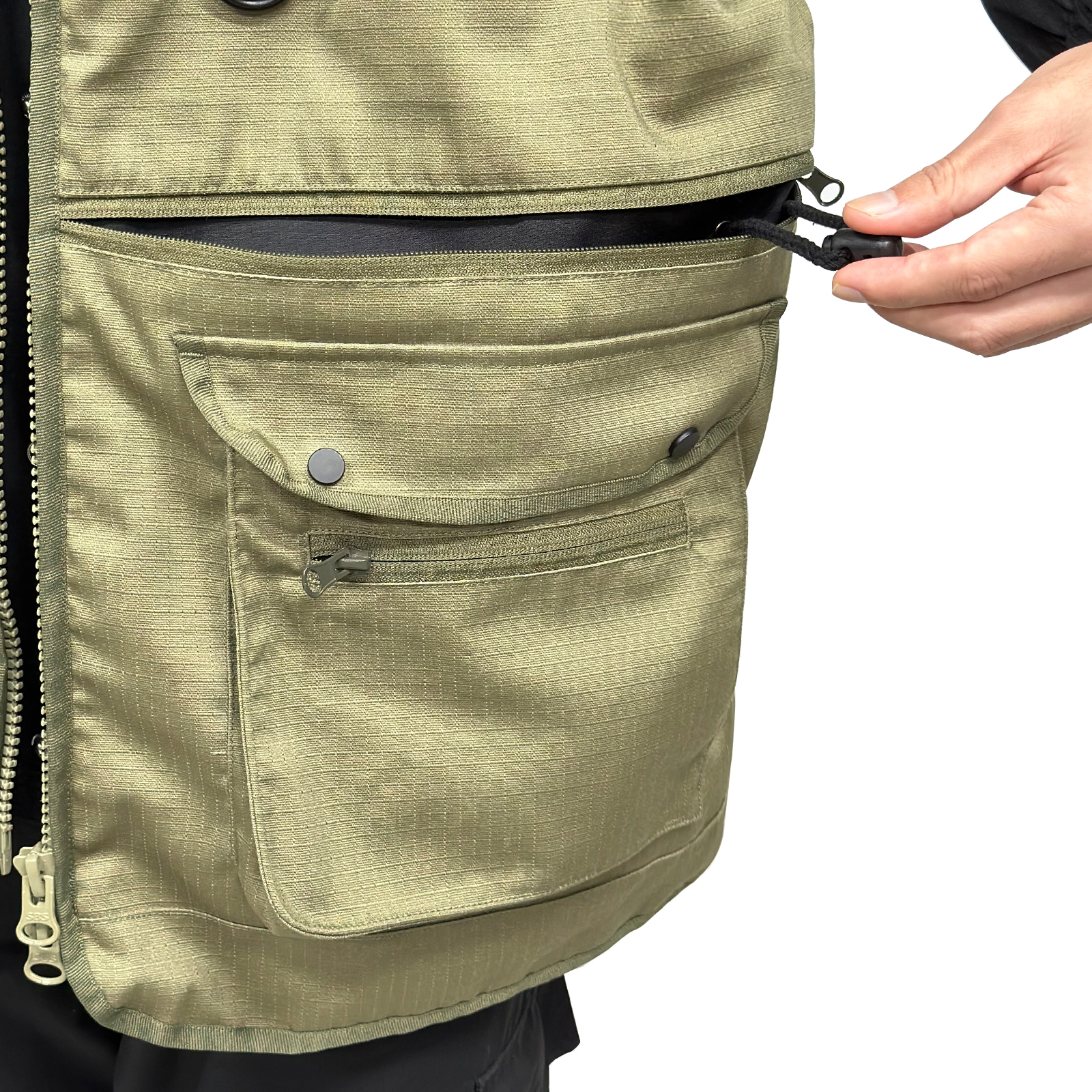 Veste de pêche militaire verte personnalisable en usine kgb-2