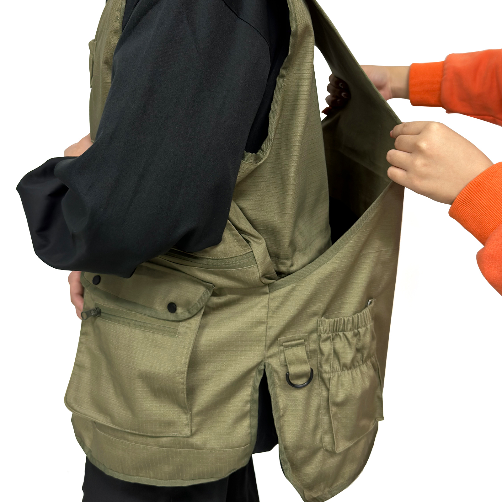 Veste de pêche militaire verte personnalisable en usine kgb-2