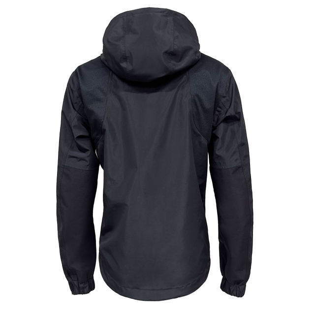 Black Waterproof Jacket With Attachment Loop By Yuelei Wholesale