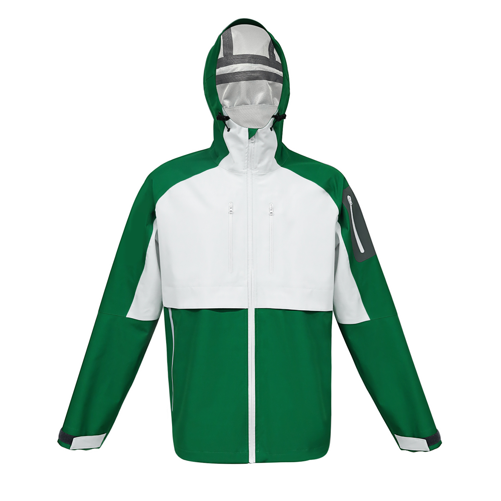ODM Green and White Waterproof Sports Jacket By Yuelei Manufacture