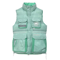 Veste sans manches Yuelei Teal et Yellow Down : vente en gros de haute qualité