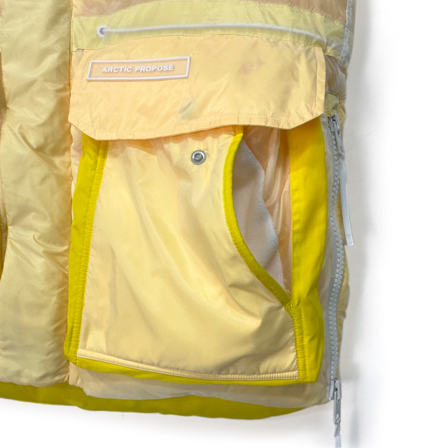 Veste sans manches Yuelei Teal et Yellow Down : vente en gros de haute qualité