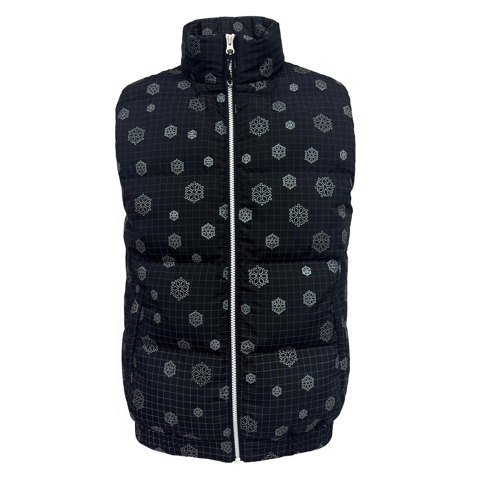 Gilet matelassé à motif flocon de neige Manteau d'hiver Vente en gros de haute qualité