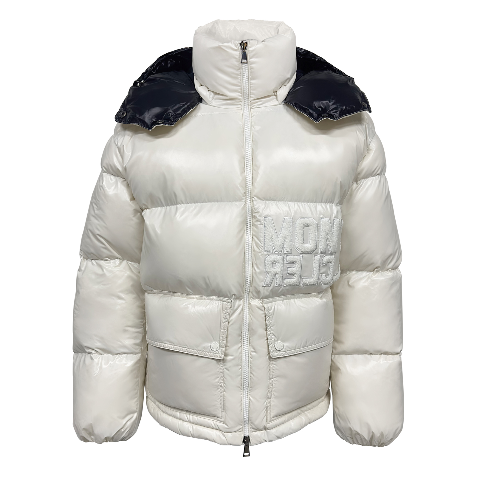 Hochwertige weiße bestickte Pufferjacke PJK-06 Großhandel