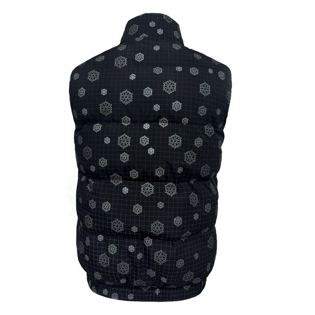 Gilet matelassé à motif flocon de neige Manteau d'hiver Vente en gros de haute qualité