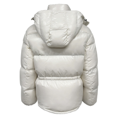 Hochwertige weiße bestickte Pufferjacke PJK-06 Großhandel