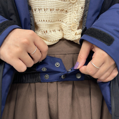 Purple and Black Ski Jacket: Snow Skirt Design for Wholesale