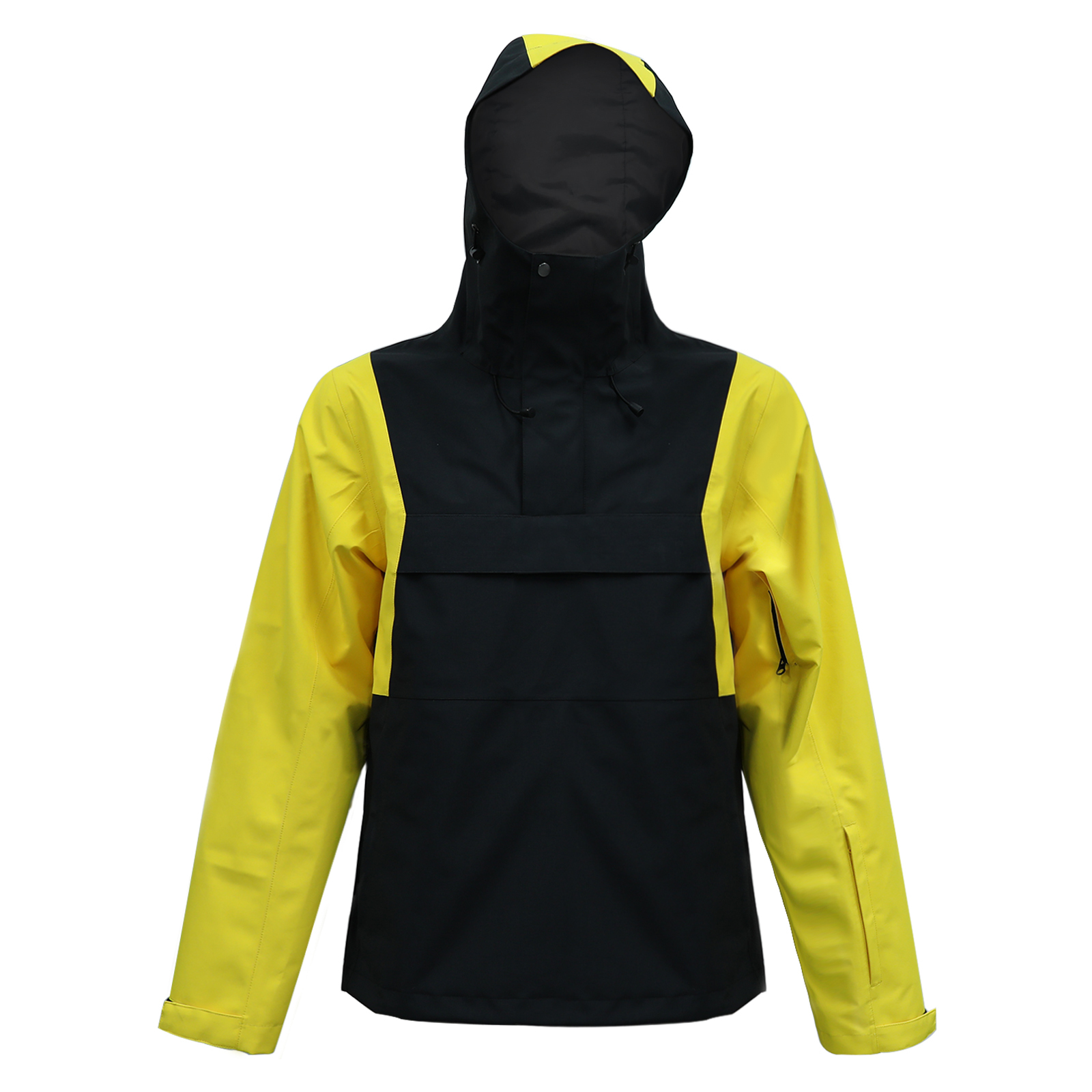 Veste de ski noire et jaune en gros de Yuelei : un design audacieux pour le ski