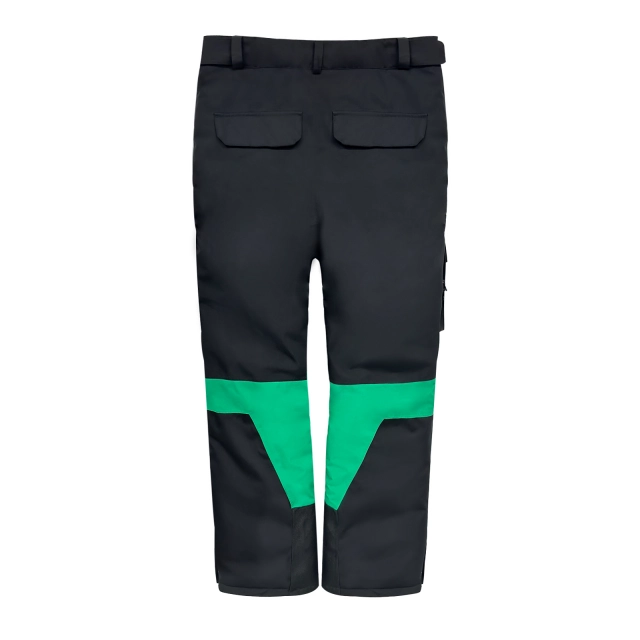 Teal and Black Down Ski Pants