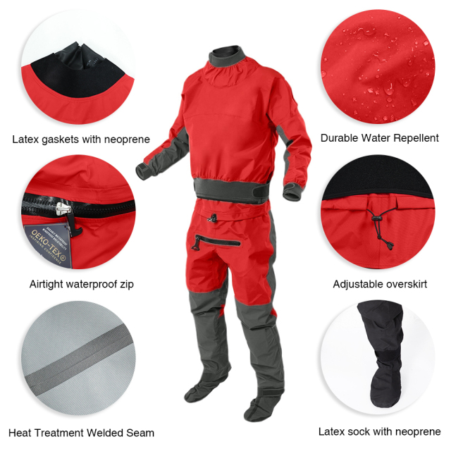 Men's Red Dry Suit Lkver DM-1 Wholesale: Customizable Design