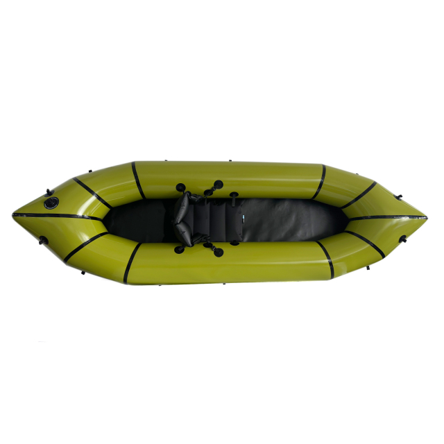 Yuelei Inflatable Single Kayak: 9.8 ft Green Kayak with 220kg Capacity