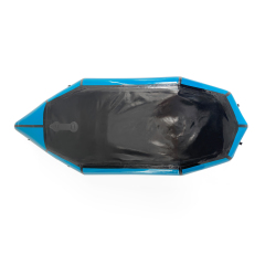 Einzel-Packraft, 2,3 m lang, 90 cm breit, 27 cm Rohrdurchmesser