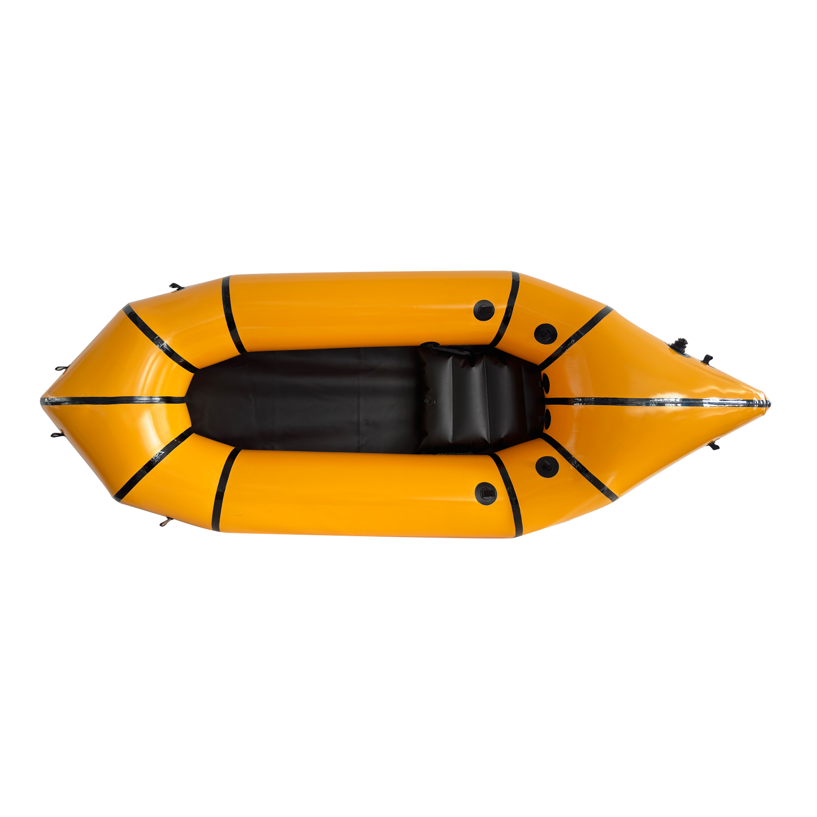 Einzel-Packraft, 2,3 m lang, 90 cm breit, 27 cm Rohrdurchmesser