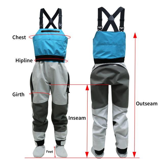 Blue And Gray Wading Pants by Yuelei:OEM-Ready for Wholesalers