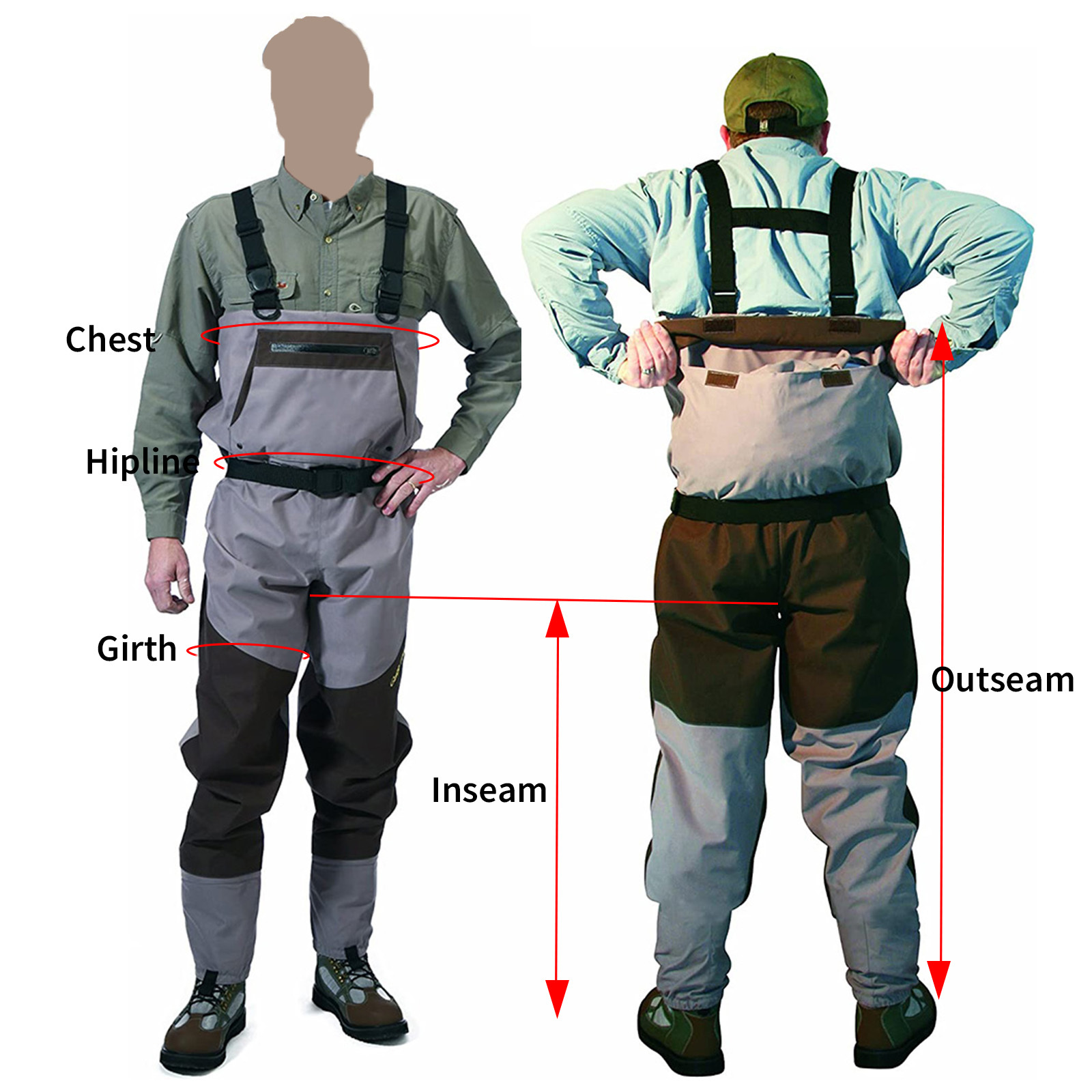 Yuelei WM-14 Chest Waders - customizable with free logo.