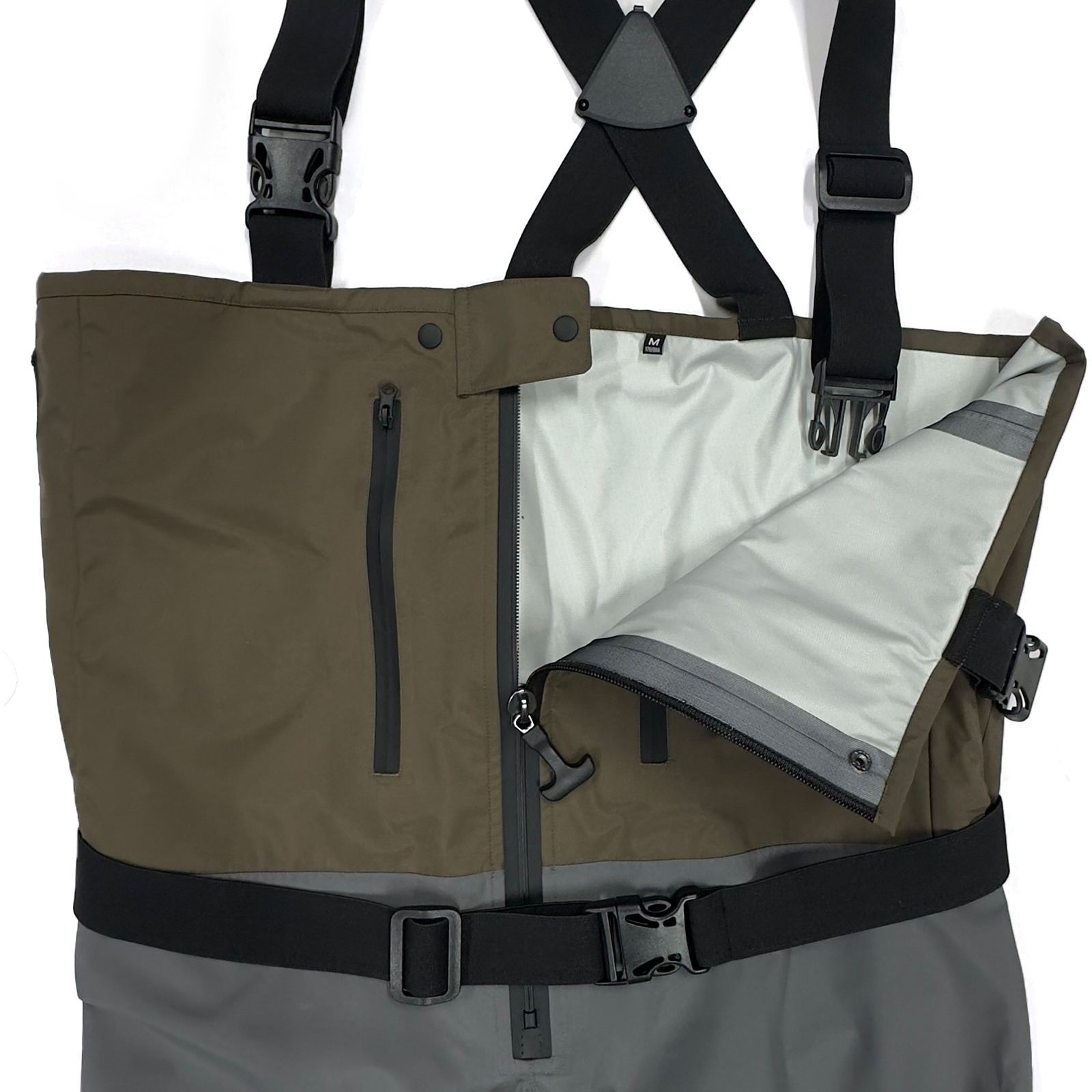 Yuelei WM-9x Wader Gris Foncé Taille Réglable Double Poches Vente en Gros