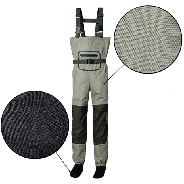 Yuelei WM-13 Waterproof Wader - Gray Adjustable Waist Wholesale
