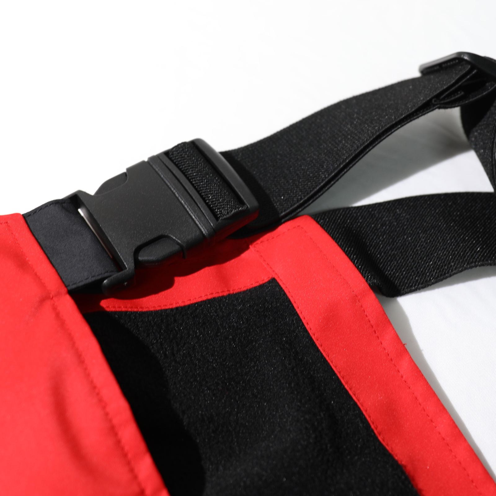 Red Sailing Suit with Adjustable Velcro Leg Hem and Fleece Lining