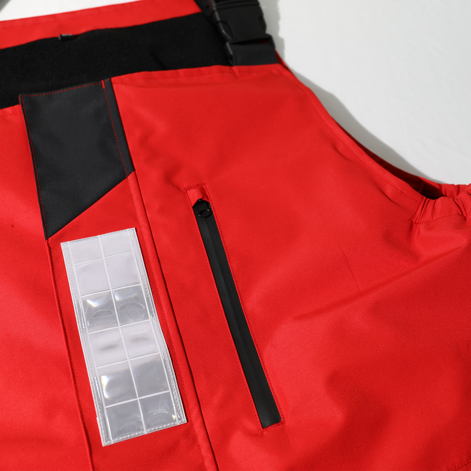 Red Sailing Suit with Adjustable Velcro Leg Hem and Fleece Lining
