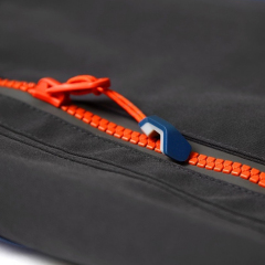 Veste Sailing Blue : coupe-vent, imperméable, accents orange réfléchissants