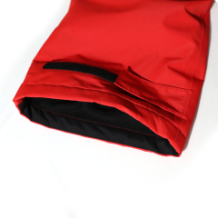 Red Sailing Suit with Adjustable Velcro Leg Hem and Fleece Lining