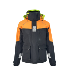 Yuelei Black and Orange Sailing Jacket with Polar Fleece Lining