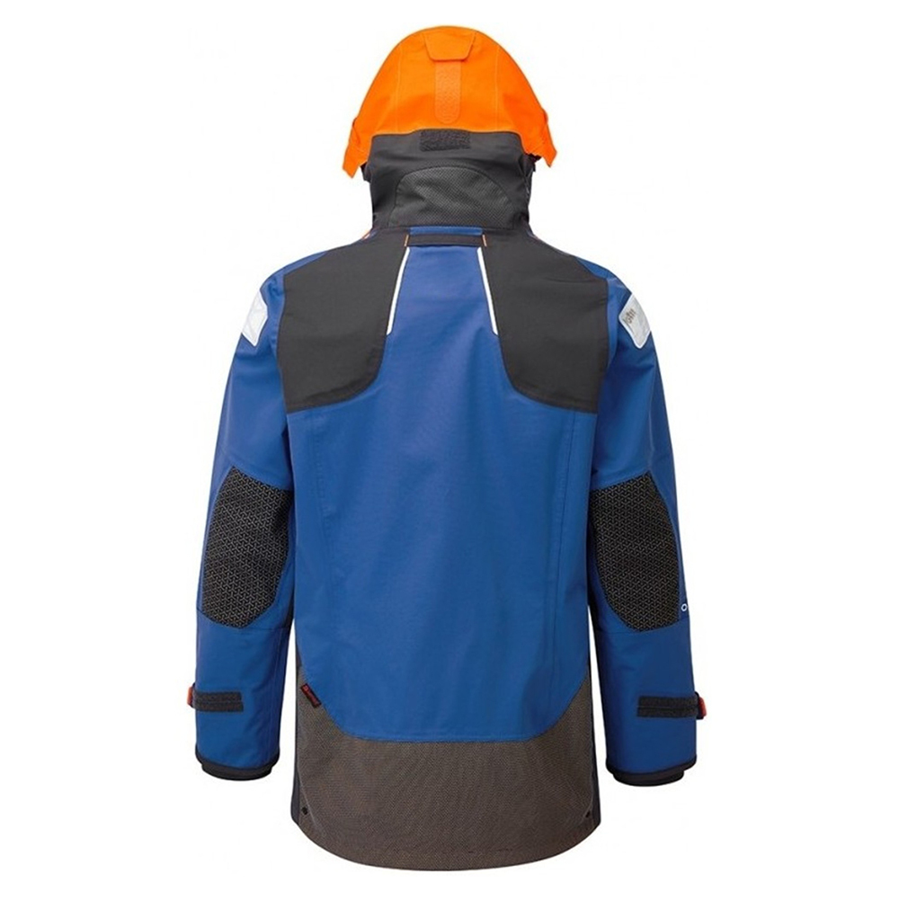 Veste Sailing Blue : coupe-vent, imperméable, accents orange réfléchissants