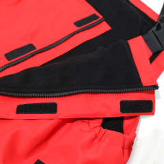 Red Sailing Suit with Adjustable Velcro Leg Hem and Fleece Lining