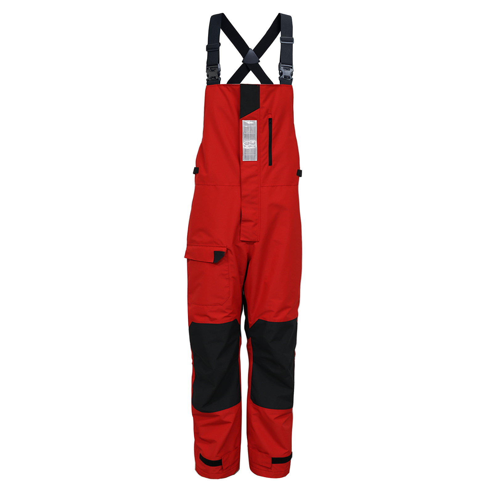 Red Sailing Suit with Adjustable Velcro Leg Hem and Fleece Lining