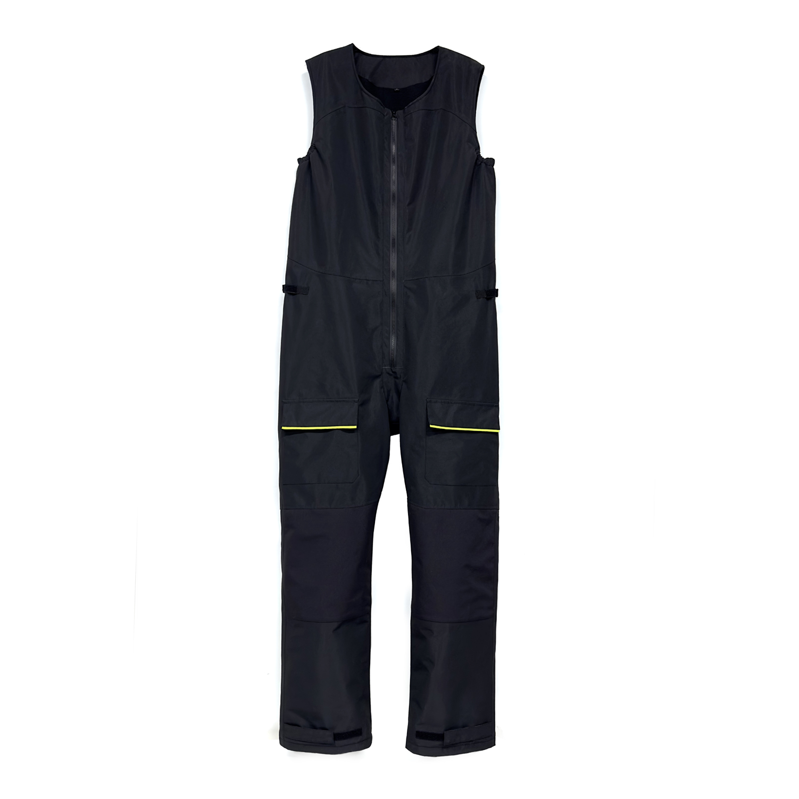 Combinaison de voile noire avec ourlet de jambe réglable en velcro et doublure en polaire