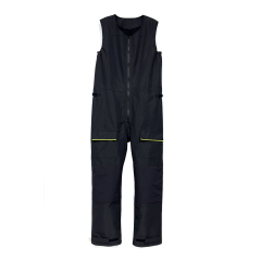 Black Sailing Suit with Adjustable Velcro Leg Hem and Fleece Lining