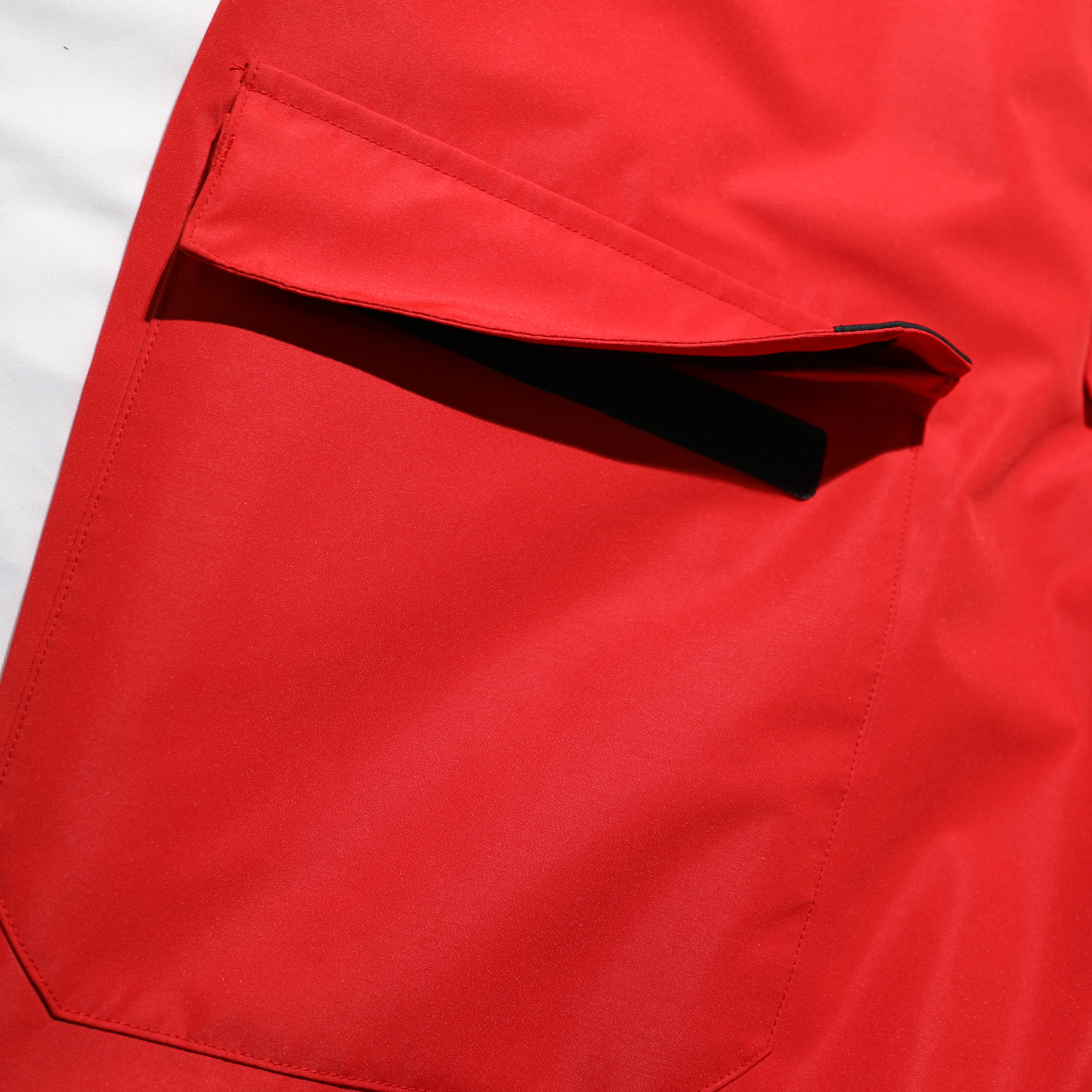 Red Sailing Suit with Adjustable Velcro Leg Hem and Fleece Lining