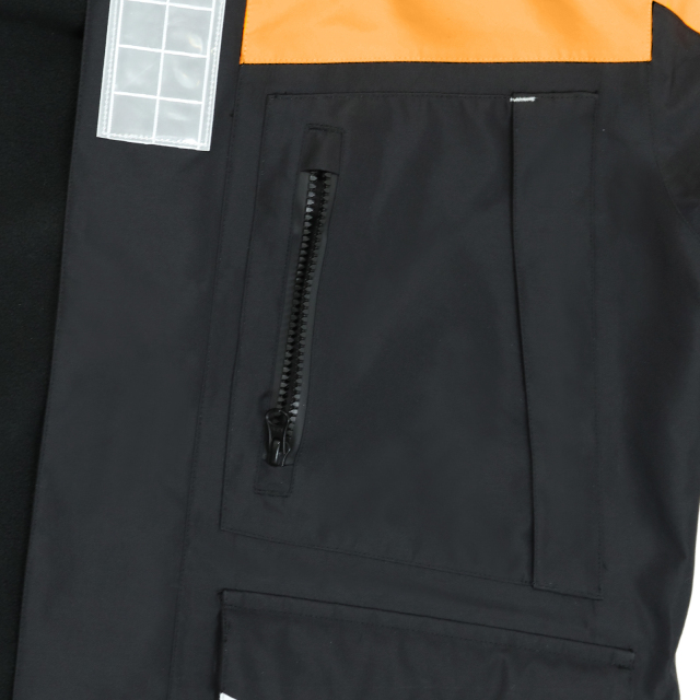 Yuelei Black and Orange Sailing Jacket with Polar Fleece Lining