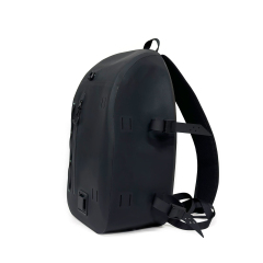 Black Waterproof Shoulder Bag with Water-Resistant Zipper, 21.5L