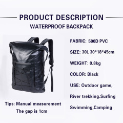 Waterproof Backpack Classic Black Design Perfect For Outdoor