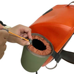 Orange Waterproof Shoulder Bag with Water-Resistant Zipper Cup Holder