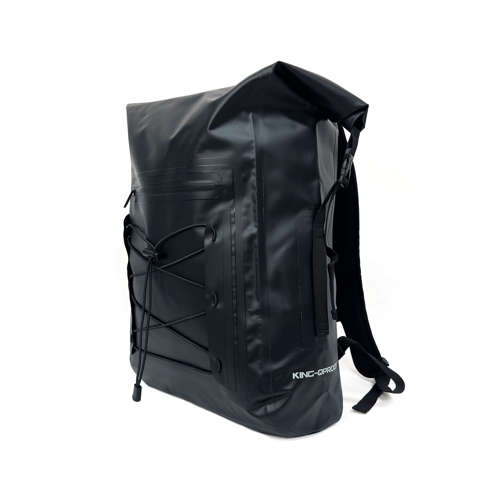 Sac à dos imperméable au design classique noir, parfait pour l'extérieur