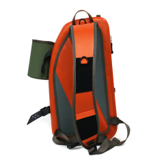 Orange Waterproof Shoulder Bag with Water-Resistant Zipper Cup Holder