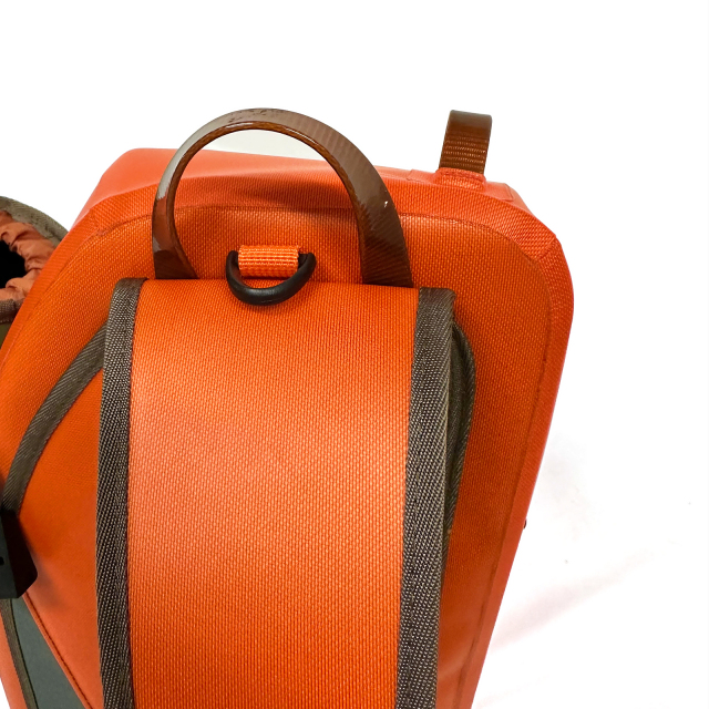 Orange Waterproof Shoulder Bag with Water-Resistant Zipper Cup Holder