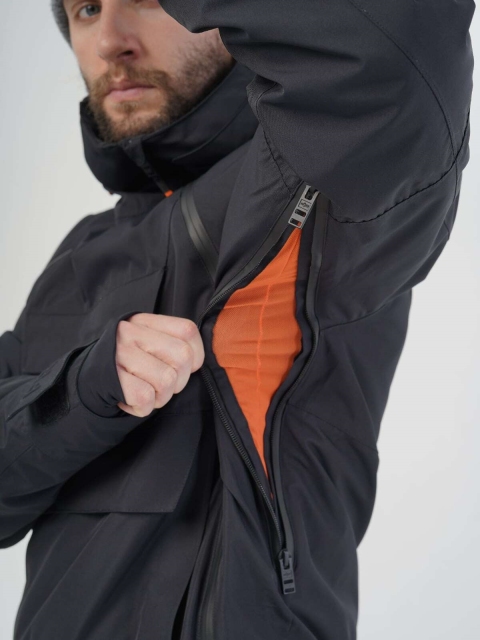 Black ski jackets mens 