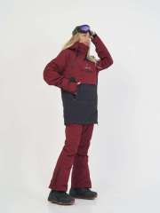 Women's Jacket BURGUNDY Black Waterproof Wholesales