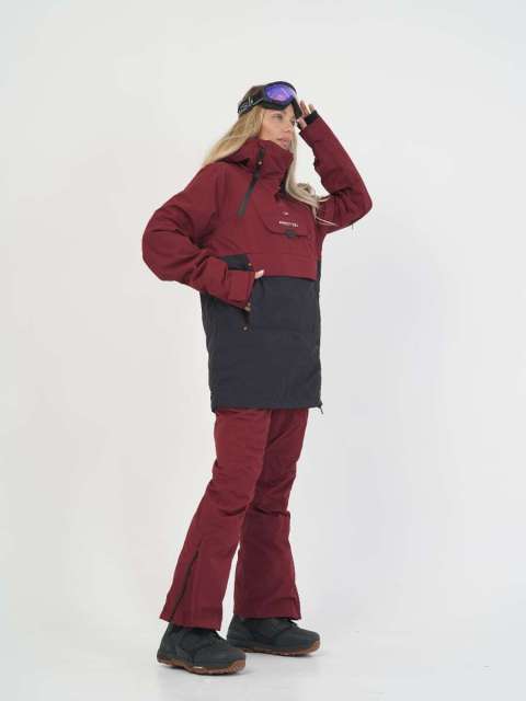 Women's Jacket BURGUNDY Black Waterproof Wholesales