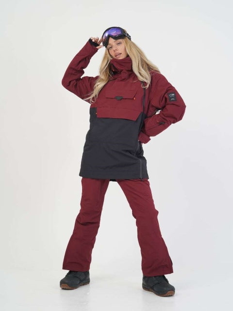 Women's Jacket BURGUNDY Black Waterproof Wholesales