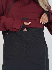 Women's Jacket BURGUNDY Black Waterproof Wholesales