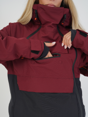 Women's Jacket BURGUNDY Black Waterproof Wholesales