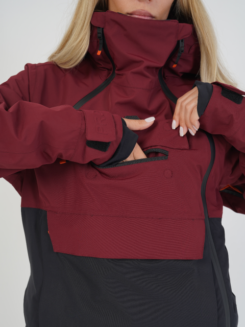 Women's Jacket BURGUNDY Black Waterproof Wholesales