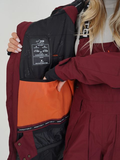 Women's Jacket BURGUNDY Black Waterproof Wholesales