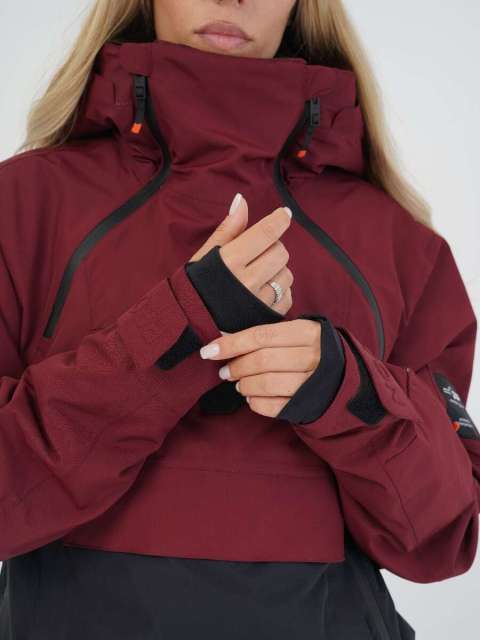 Women's Jacket BURGUNDY Black Waterproof Wholesales