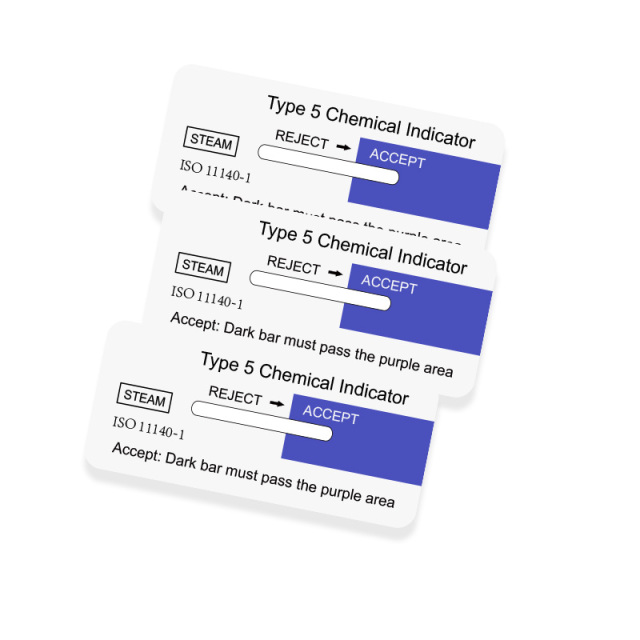 Pressure steam sterilization chemical indicator card (five types of cards/creeping cards)